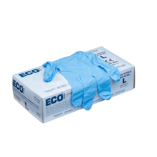 ECO Mavi Nitril Pudrasız Muayene Eldiveni Large - 100'lü Paket