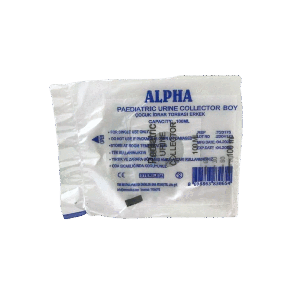 Alpha Erkek Çocuk İdrar Toplama Torbası 100 mL - 100’lü Paket