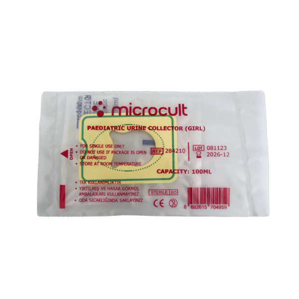 Microcult Kız Çocuk İdrar Toplama Torbası 100 mL - 100'lü Paket