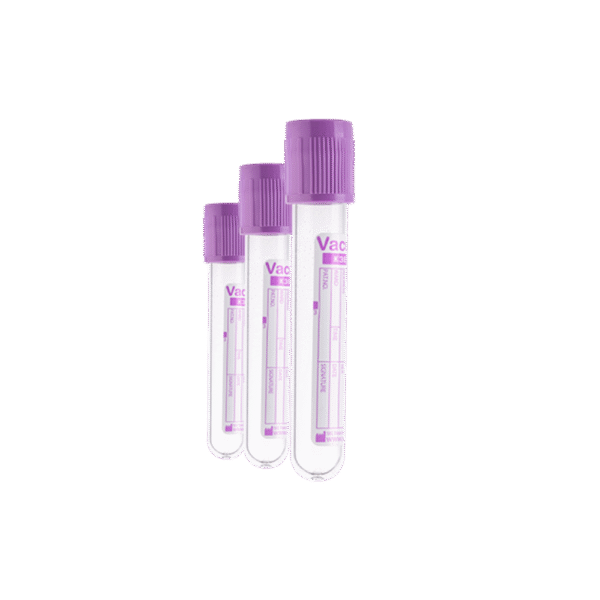 Vacusel K3EDTA Vakumlu Kan Alma Tüpü 3 ml (Mor Kapaklı) - 100'lü Paket