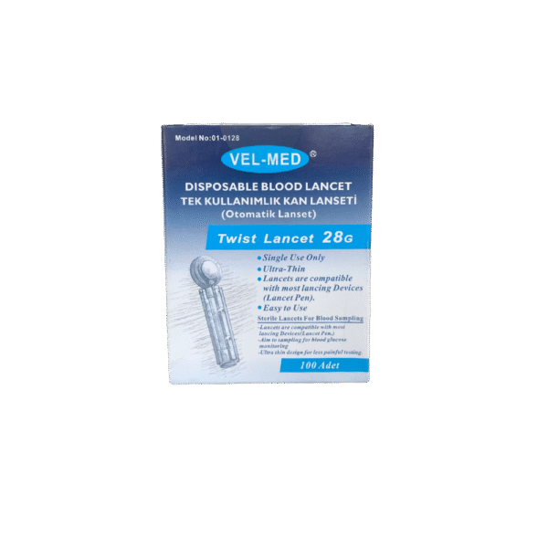 VEL-MED Kan Lanseti 28G – 100'lü Paket